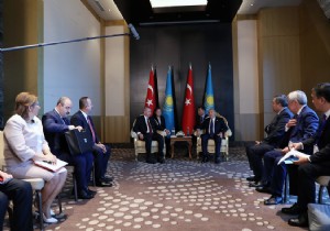 Erdoğan, Kazakistan’ın Kurucu Cumhurbaşkanı Nazarbayev ile görüştü