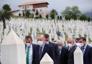 Cumhurbaşkanı Erdoğan dan , Aliya İzzetbegoviç’in kabrine ziyaret