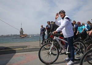 Erdoan Bisiklet Turu Tantmnda Pedal evirdi