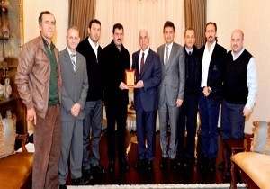Cumhurbaşkanı Eroğlu, Maraş Masterler Derneği Heyetini Kabul Etti