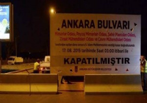 Ankara Bulvar Trafie Kapatld