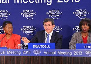 Davutolu dan Davos ta Suriye Mesaj