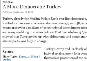 New York Times tan Trkiye ye vg