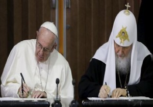 Papa ve Patrik Kba da Bir Araya Geldi