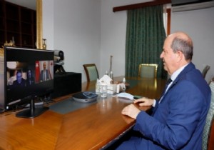 Cumhurbaşkanı Tatar dan , Prof. Dr. Aziz Sancar ile çevrimiçi görüşme