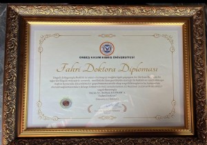 AK Parti stanbul Milletvekili Serkan Bayrama Fahri Doktora Diplomas