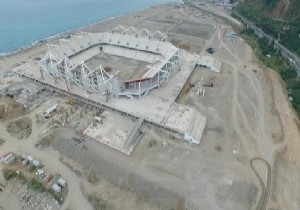 Trabzonspor un Yeni Stadının Kaba İnşaatı Tamamlandı