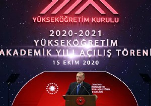 Erdoan : yksekretimde de yz yze eitim-retimi balatmay hedefliyoruz