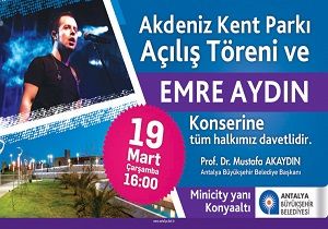 Akdeniz Kent Parkna Emre Aydn Konserli Al