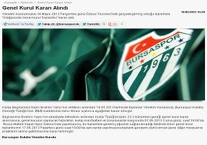 Bursasporda Olaanst Genel Kurul Tarihi Belli Oldu