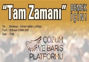 zm ve Bar Platformu Yry Dzenleyecek