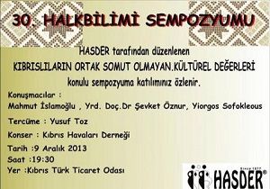 HASDER den Geleneksel Halk Bilimleri Sempozyumu