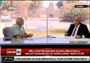 KKTC  de Bakan Amcaolu Ada Tv de Haluk Doandor a Konuk Oldu