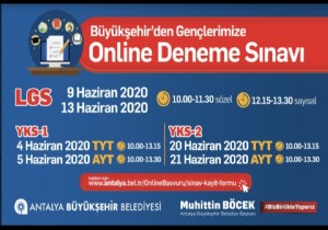 Antalya da rencilere online LGS ve TYT deneme snav