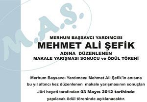 M. A. efikinAnsna Makale Yarmasnda Sonular Aklanyor