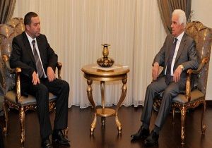 Cumhurbakan Erolu, DP-UG Genel Bakan Denktala Grt
