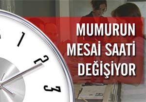 Memurun Mesai Saatleri Deiiyor