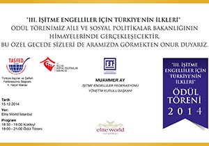 itme Engelliler Federasyonu ndan dl Gecesi