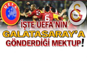 te UEFA nn G.Saray a gnderdii mektup!