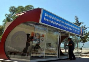Gne enerjisiyle alan klimal otobs dura