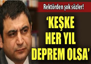 Rektr Lainer:  Keke her yl deprem olsa 