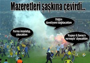 Sahaya girenlerin duyan akna eviren mazeretleri